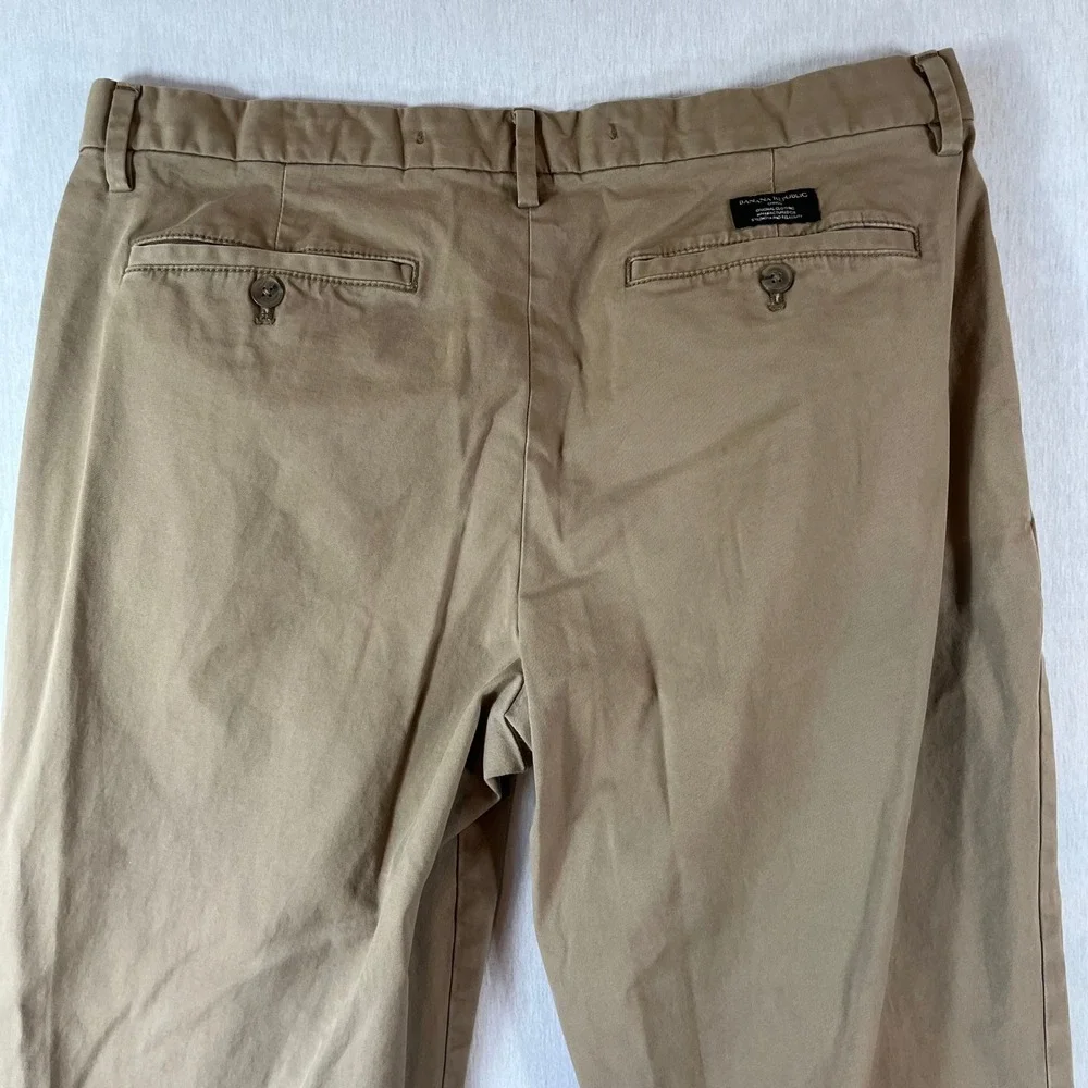 Banana Republic Pants Men 36x32 (Fit 36x29) Lived-In Chino Athletic Fit Khaki